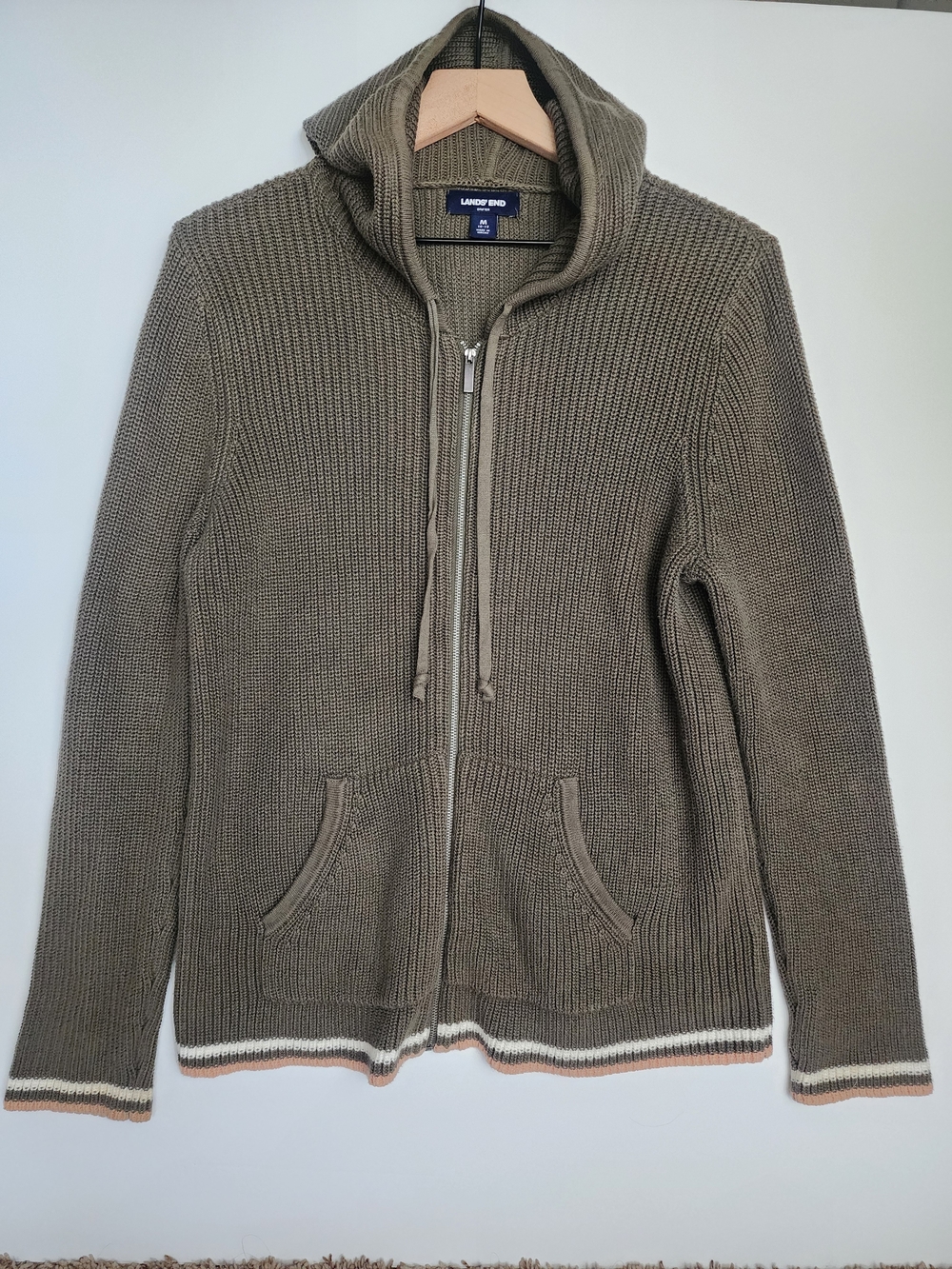 Lands' End Drifter Zip-Up Hooded Sweater